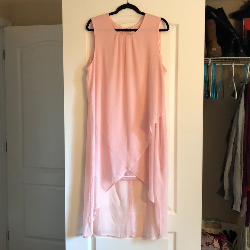 Pink high low dress